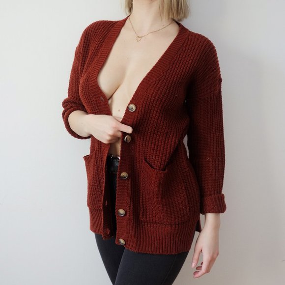 Burnt Orange Cardigan - Picture 1 of 4